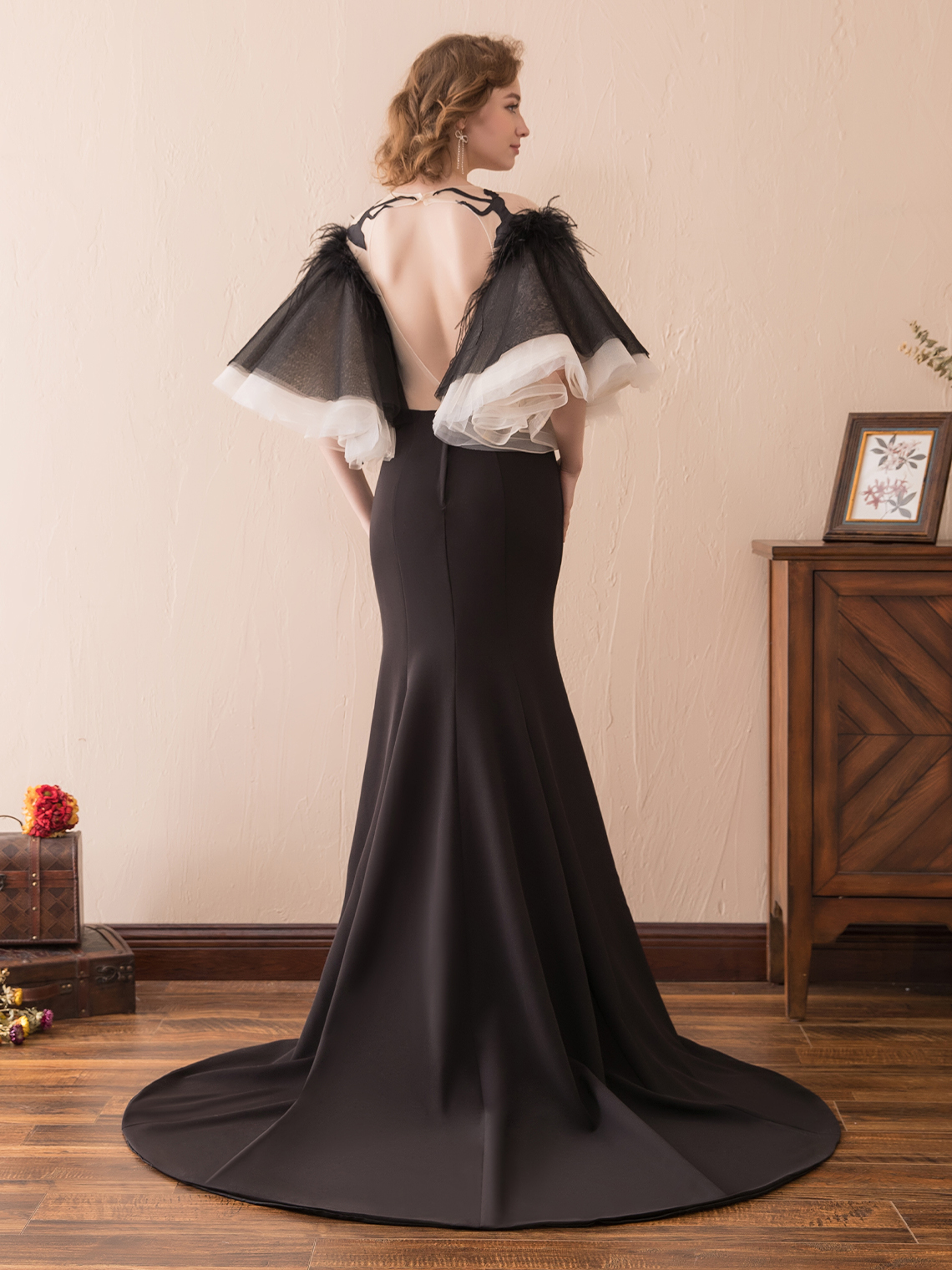 Mermaid/Trumpet Elegant Formal Evening Dress Satin with Pleated