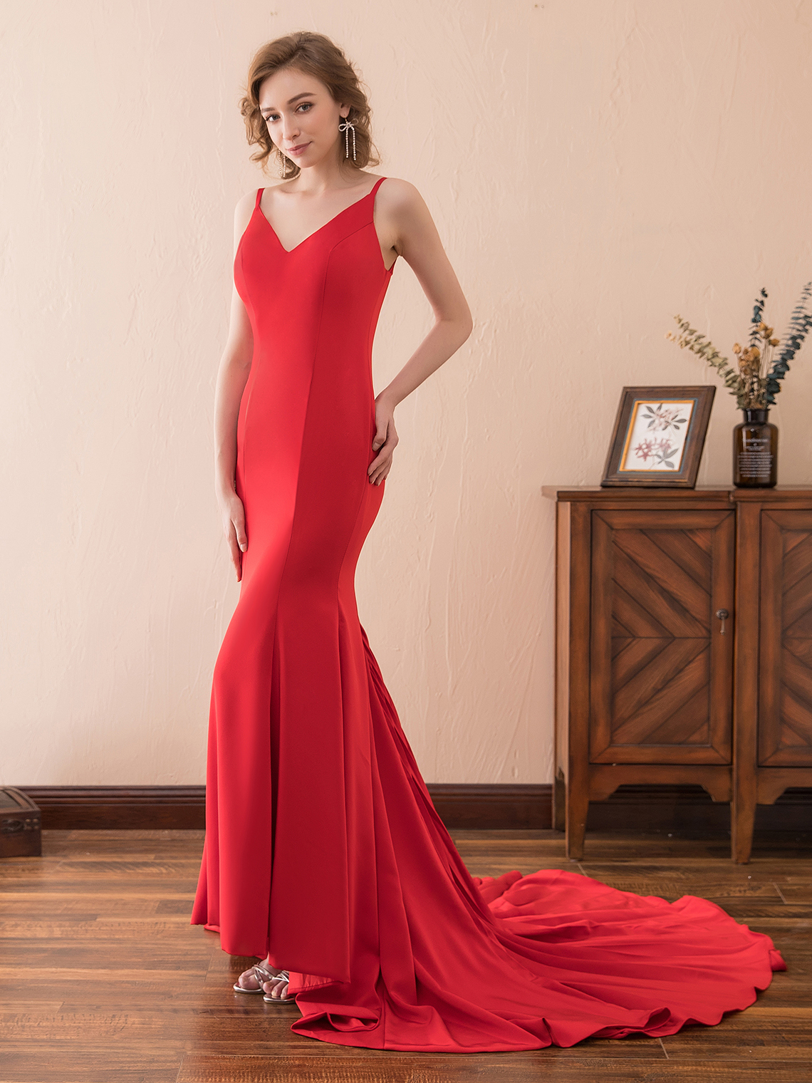 Mermaid/Trumpet Evening Elegant Formal Dress Sleeveless with Pleats