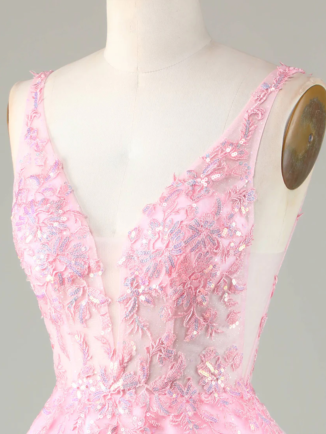 A-Line Glitter Cute Homecoming Dress with Appliques