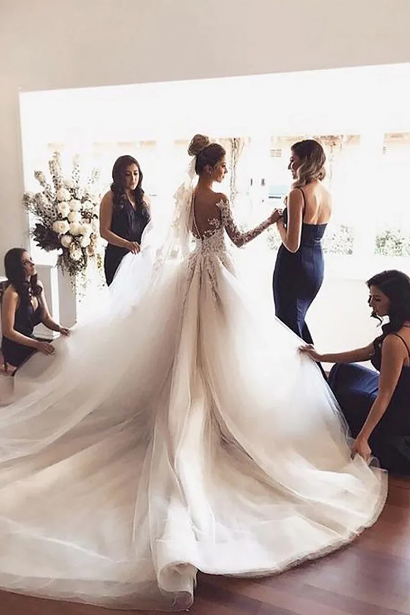 Trumpet/Mermaid Navy Spaghetti Straps Long Bridesmaid Dress