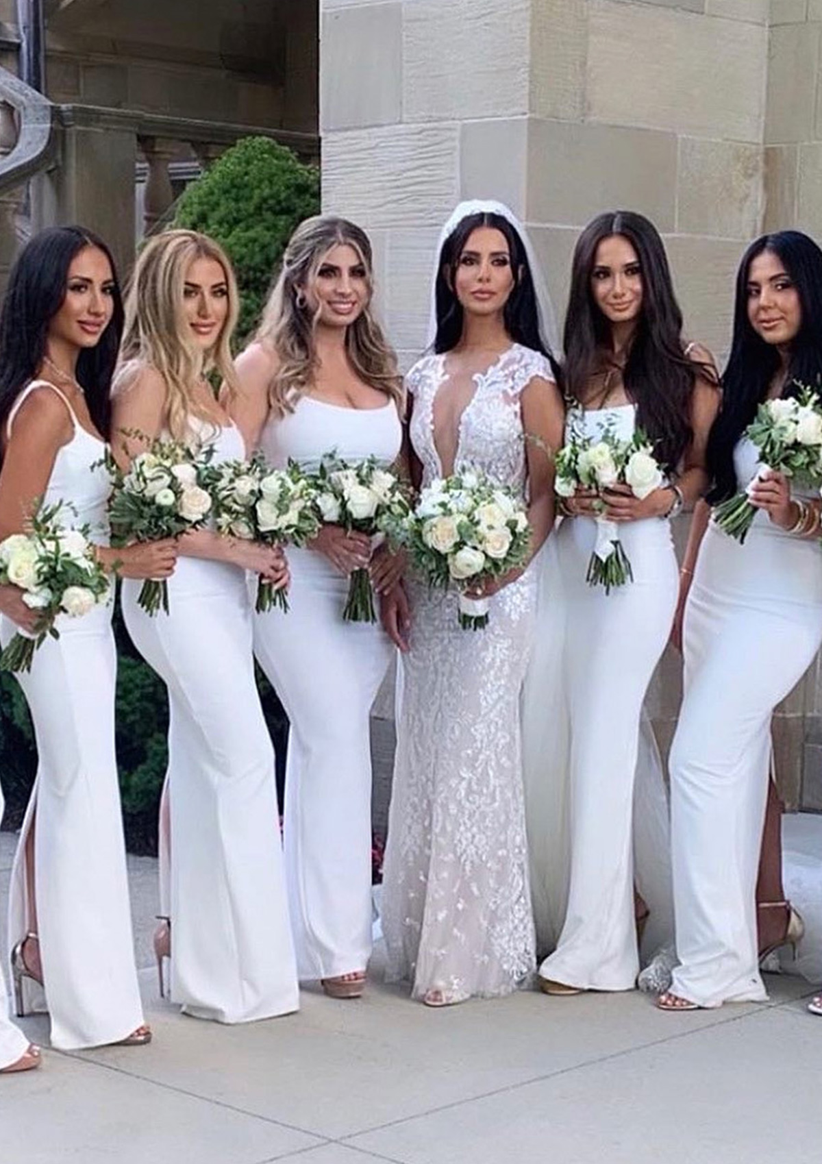 Sheath/Column Square Neck Floor-Length Bridesmaid Dresses