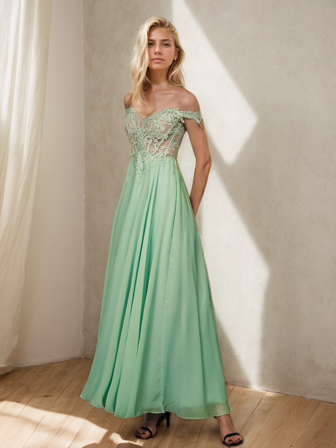 A-Line Prom Gown Wedding Party Formal Evening Dress Floor Length
