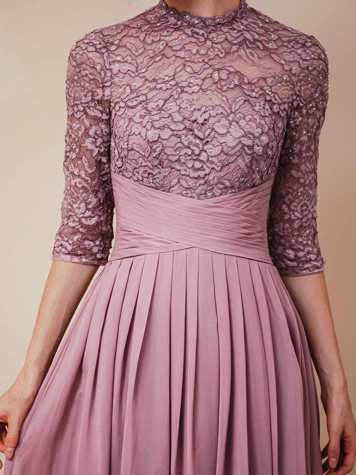 A-Line Elegant Wedding Guest Formal Dress Wedding Party Dress Lace Sequins