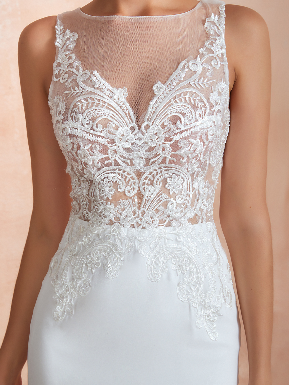 Trumpet/Mermaid Formal Wedding Dresses Bridal Gowns With Appliques