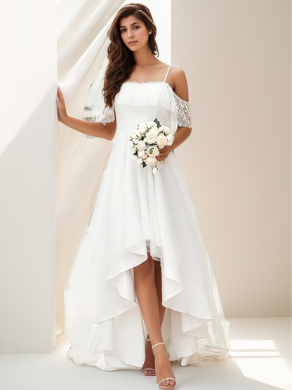 Dress A-Line/Princes Off the Shoulder Appliques Bridal Gown Reception Dress