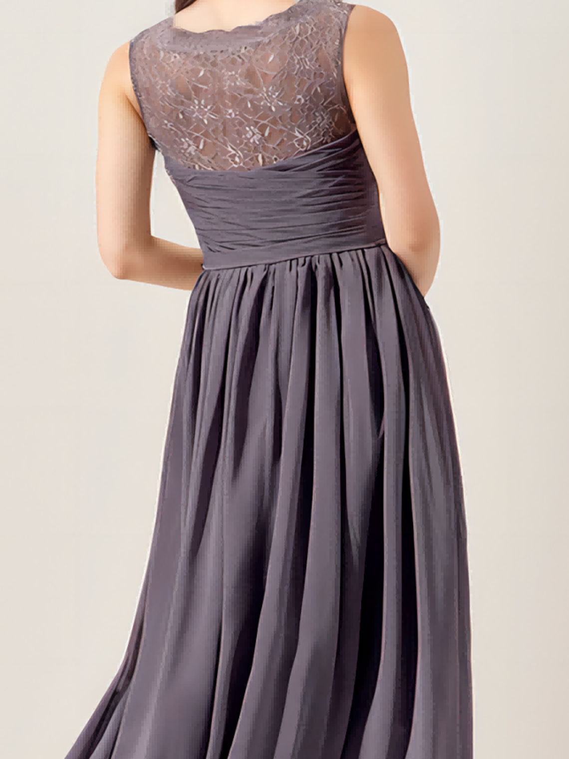 Long V-neck Bridesmaid Dress