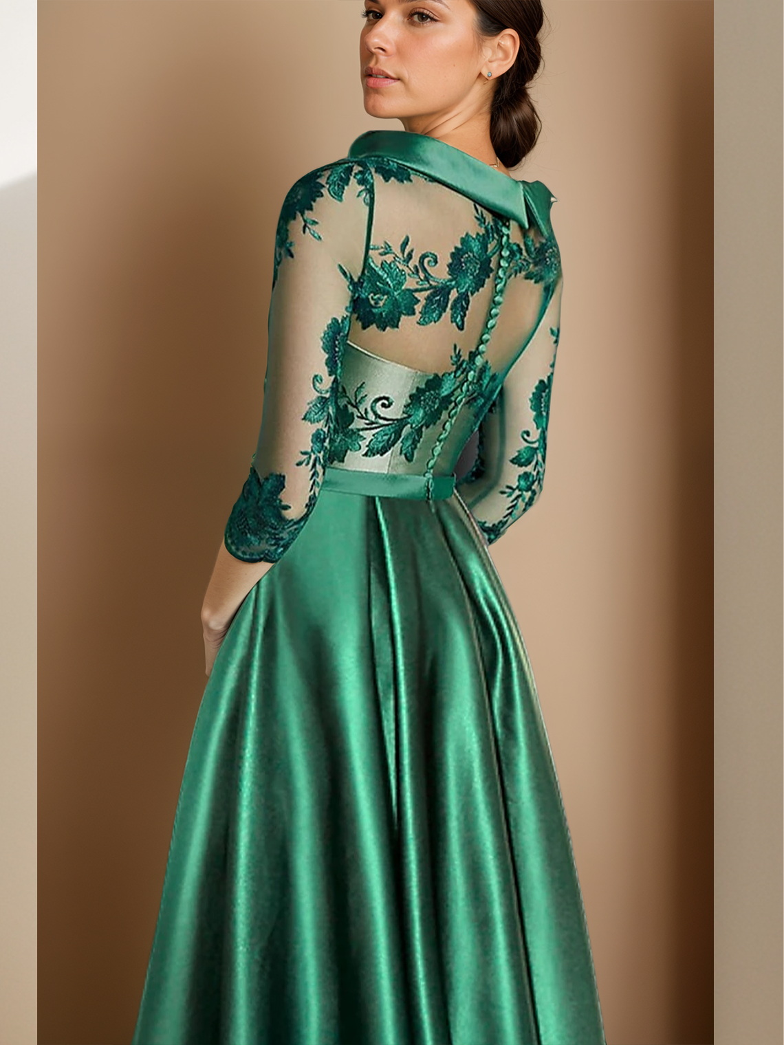 A-Line High Low Elegant Asymmetrical  Wedding Guest Dress