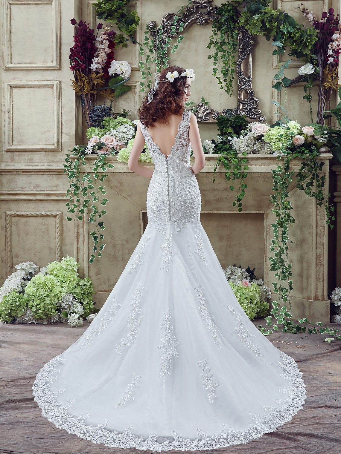 A-Line/Princess Elegant Formal Wedding Dresses Beading with Appliques