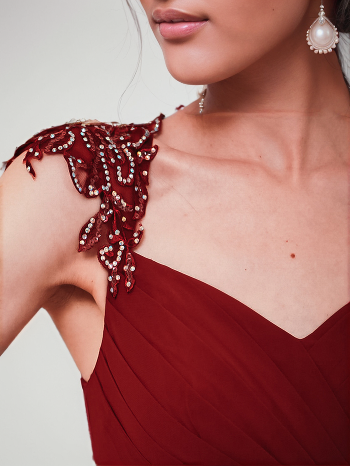 Sheath/Column Formal Wedding Guest Evening Dress Beads Appliques