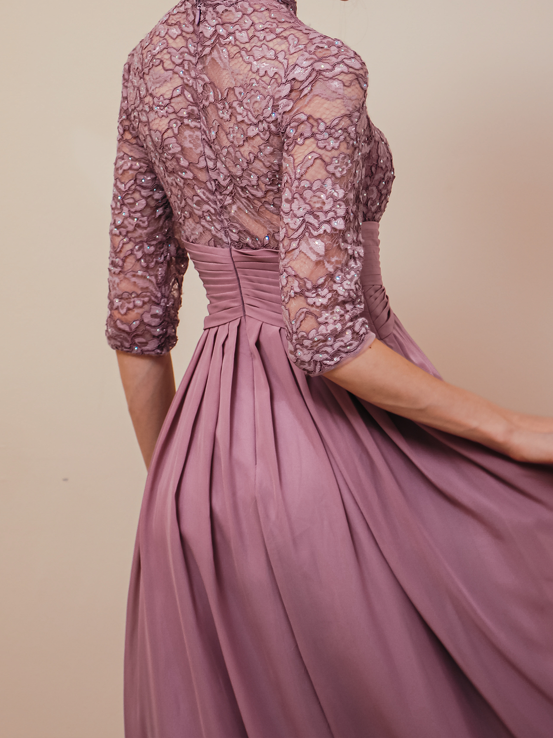 A-Line Elegant Wedding Guest Formal Dress Wedding Party Dress Lace Sequins