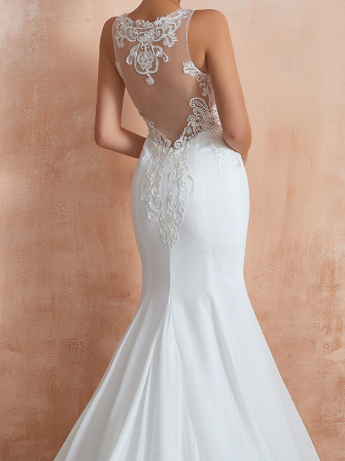 Trumpet/Mermaid Formal Wedding Dresses Bridal Gowns With Appliques