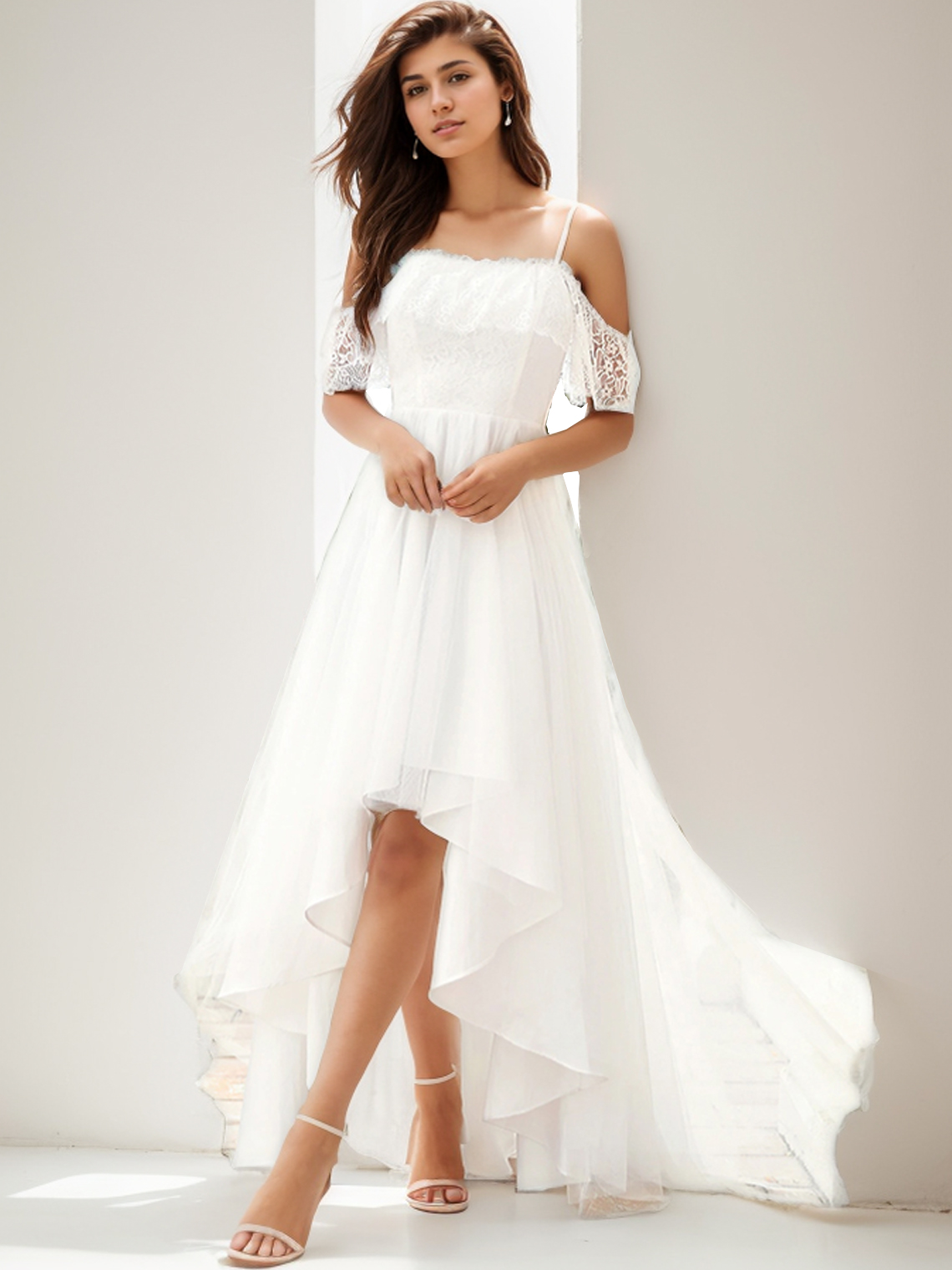 Trumpet/Mermaid Sexy Off the Shoulder Sleeve Sweep/BrushTrain Wedding 
