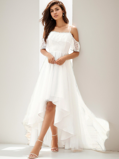 Dress A-Line/Princes Off the Shoulder Appliques Bridal Gown Reception Dress
