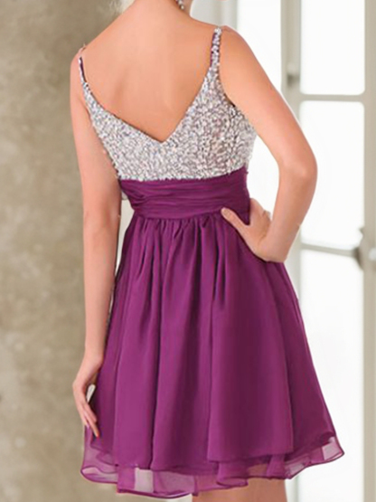 Dress A-line/Princess Short/Mini Homecoming Cocktail Party Dress with Sequin