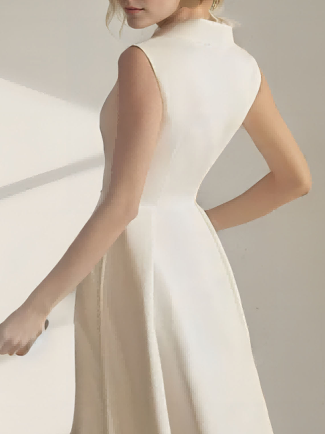Wedding Dresses A-Line V Neck Sleeveless Floor Length