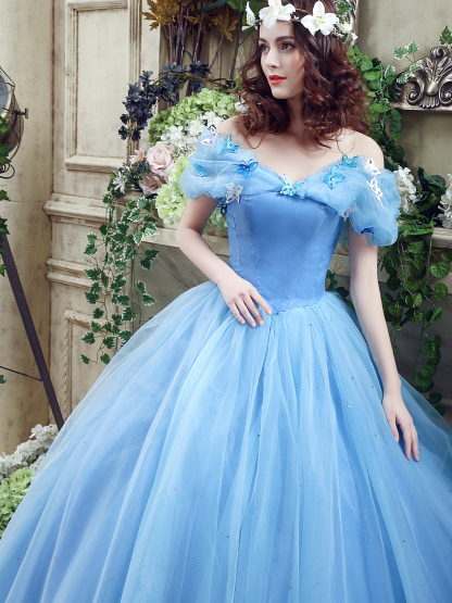 Dress Ball Gown Elegant Prom Gown Quinceanera Tulle Appliques with Beading
