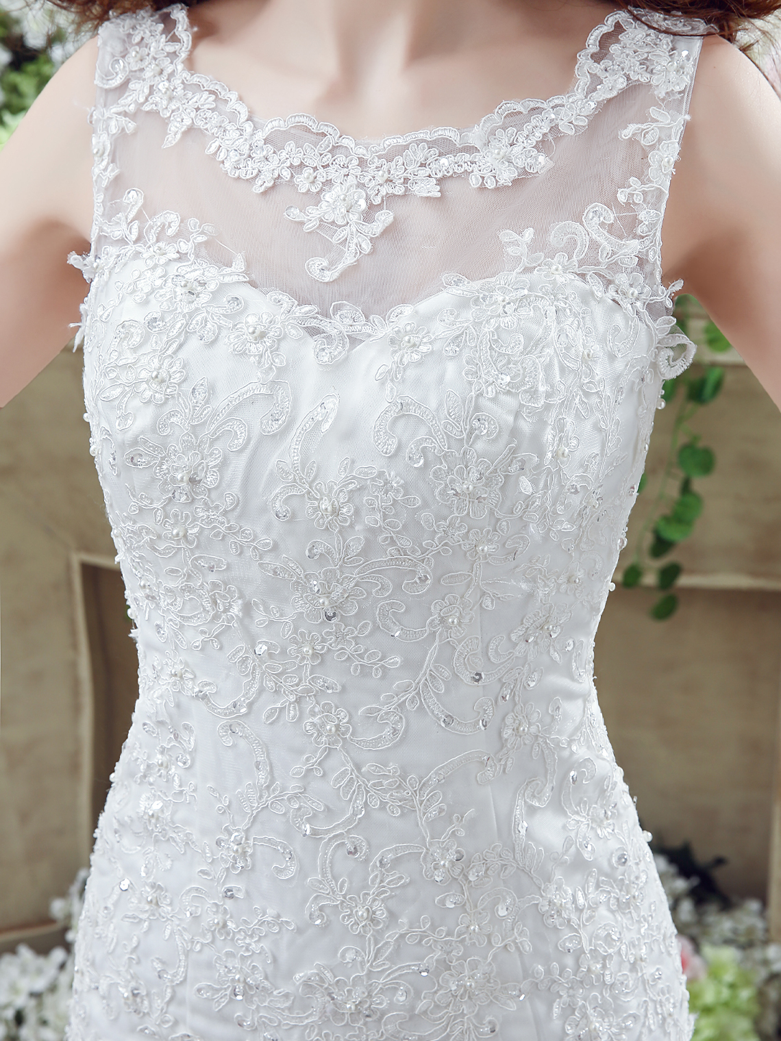 A-Line/Princess Elegant Formal Wedding Dresses Beading with Appliques