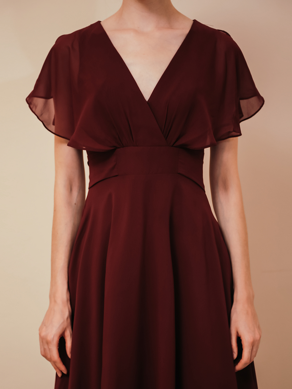 A-Line Evening Gown Elegant Prom Dress Bridesmaid Dress with Pleats