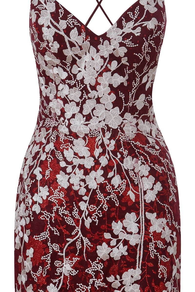Sheath Short Spaghetti Straps Lace Homecoming Dresses, supplier image 35