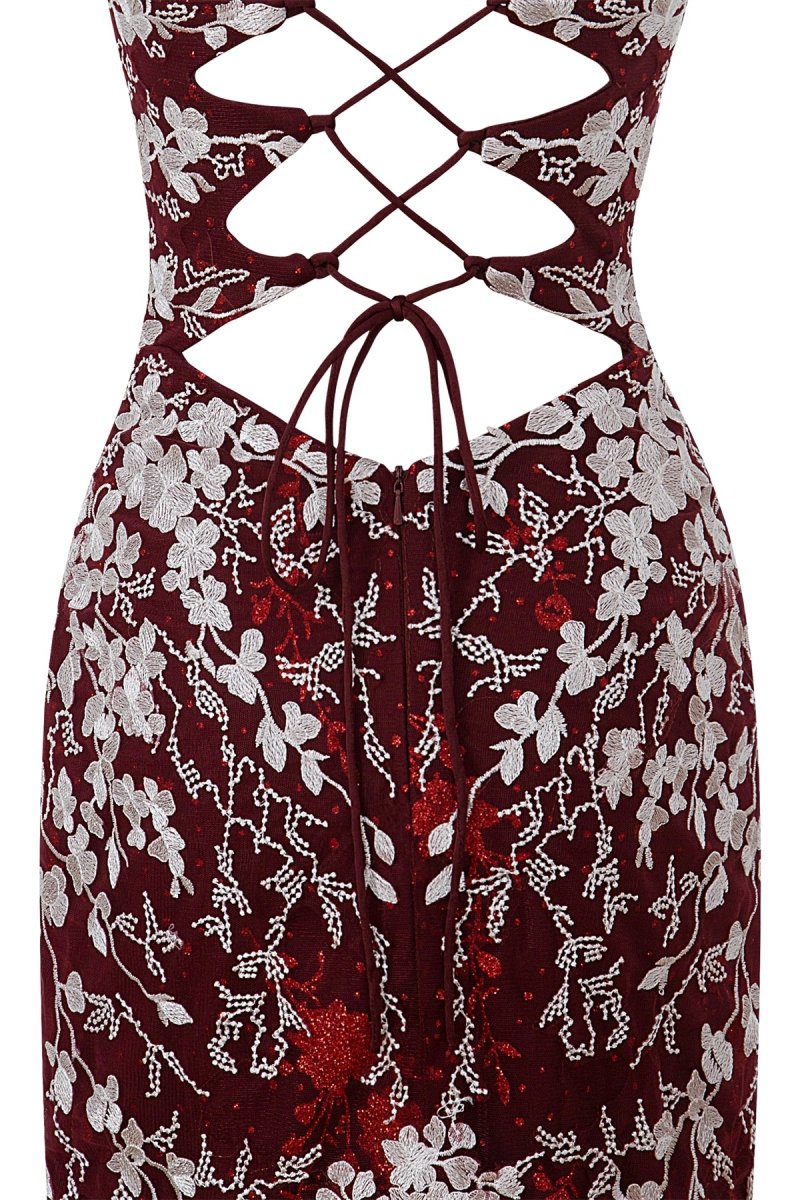 Sheath Short Spaghetti Straps Lace Homecoming Dresses, supplier image 34