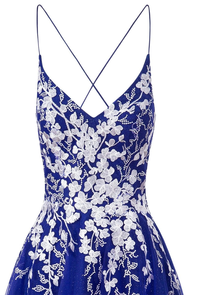 Aline Short Glitter Tulle Homecoming Dresses with Appliques