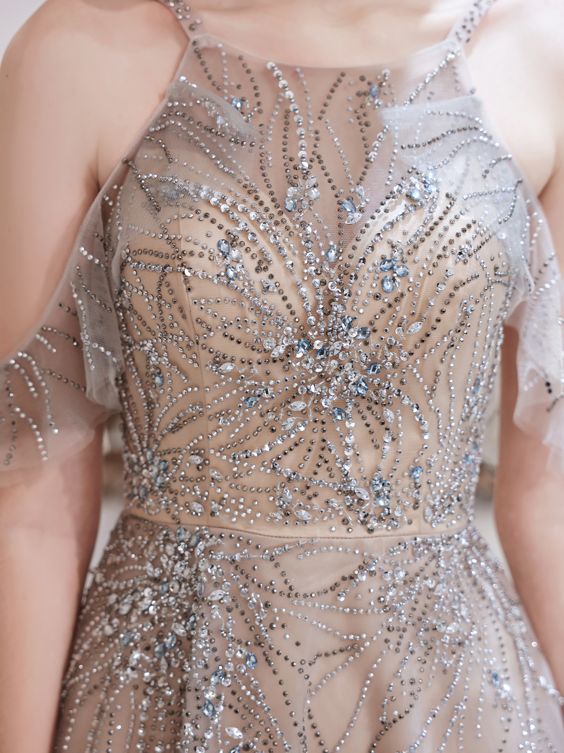 A-Line/Princess Prom Dresses Sparkle Formal Elegant Evening Dress 