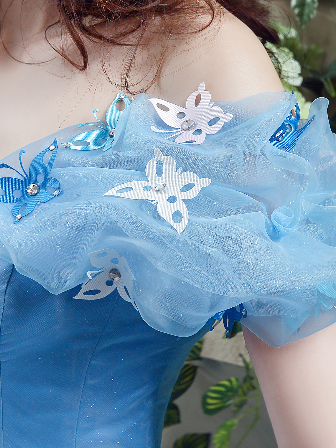 Ball Gown Elegant Prom Gown Quinceanera Tulle Appliques with Beading