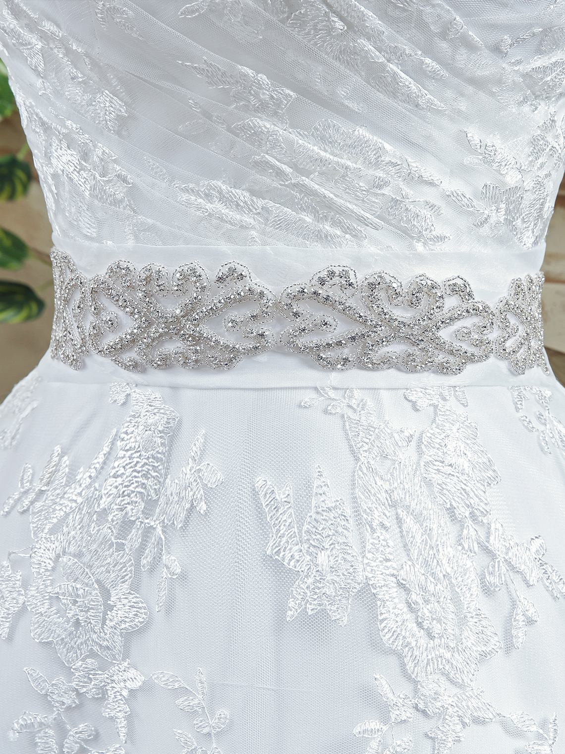 Ball Gown Engagement Elegant Wedding Dress Lace Sequin with Appliques