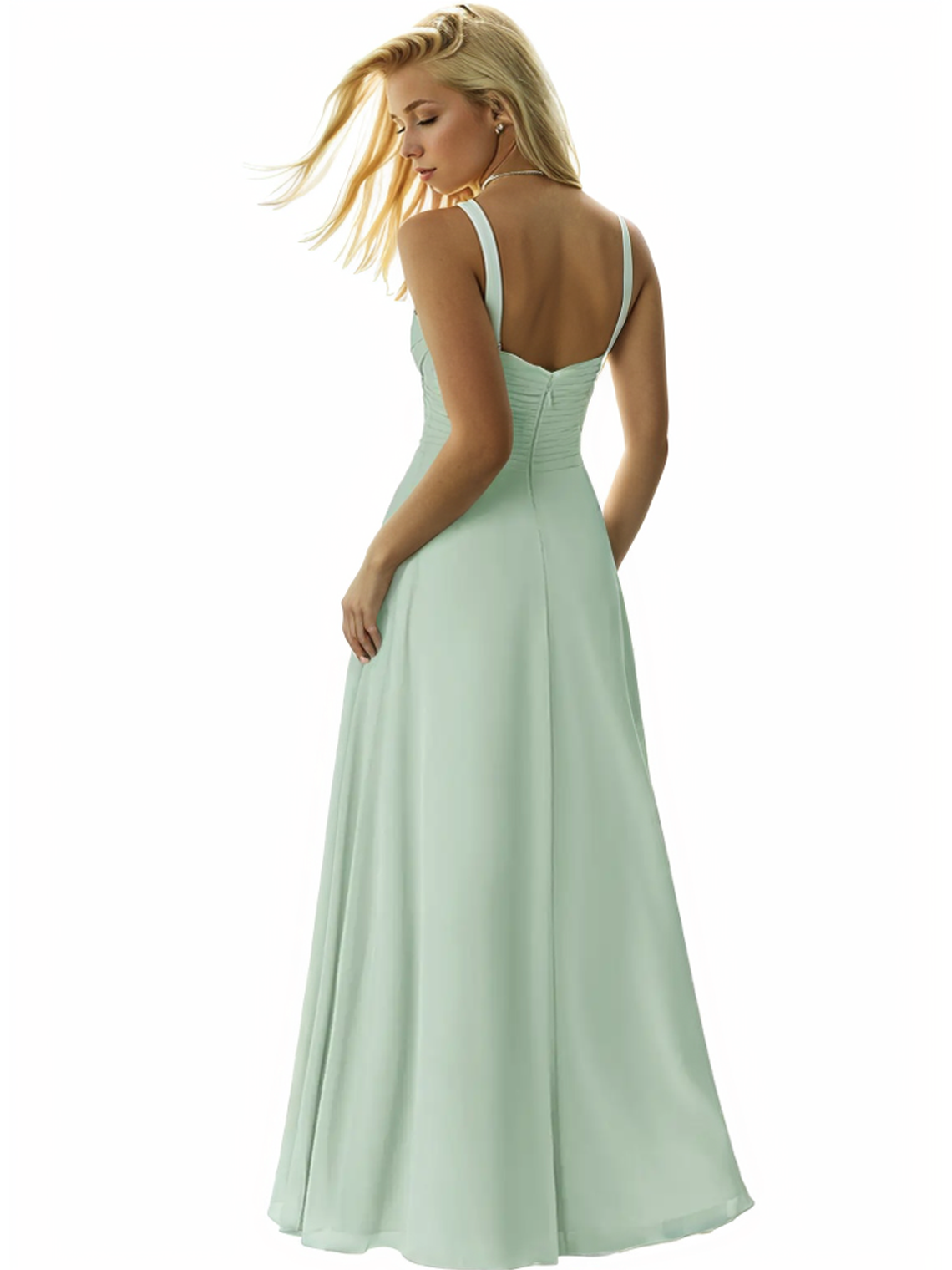 A-Line/Princess Floor-Length Sweetheart Pleated Bridesmaid Dress