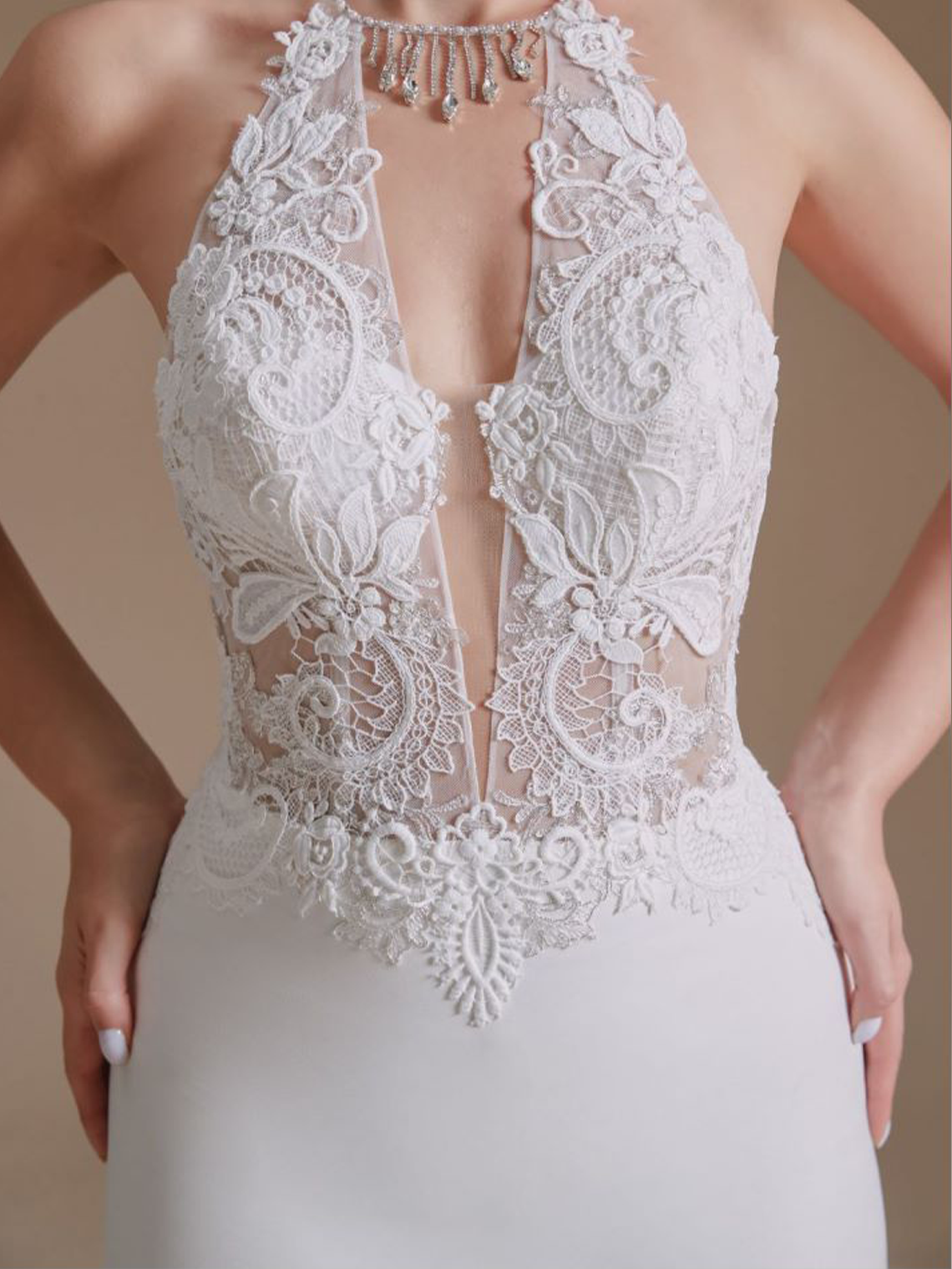 Trumpet/Mermaid Sexy Halter Sleeveless Chapel Train Wedding Dresses