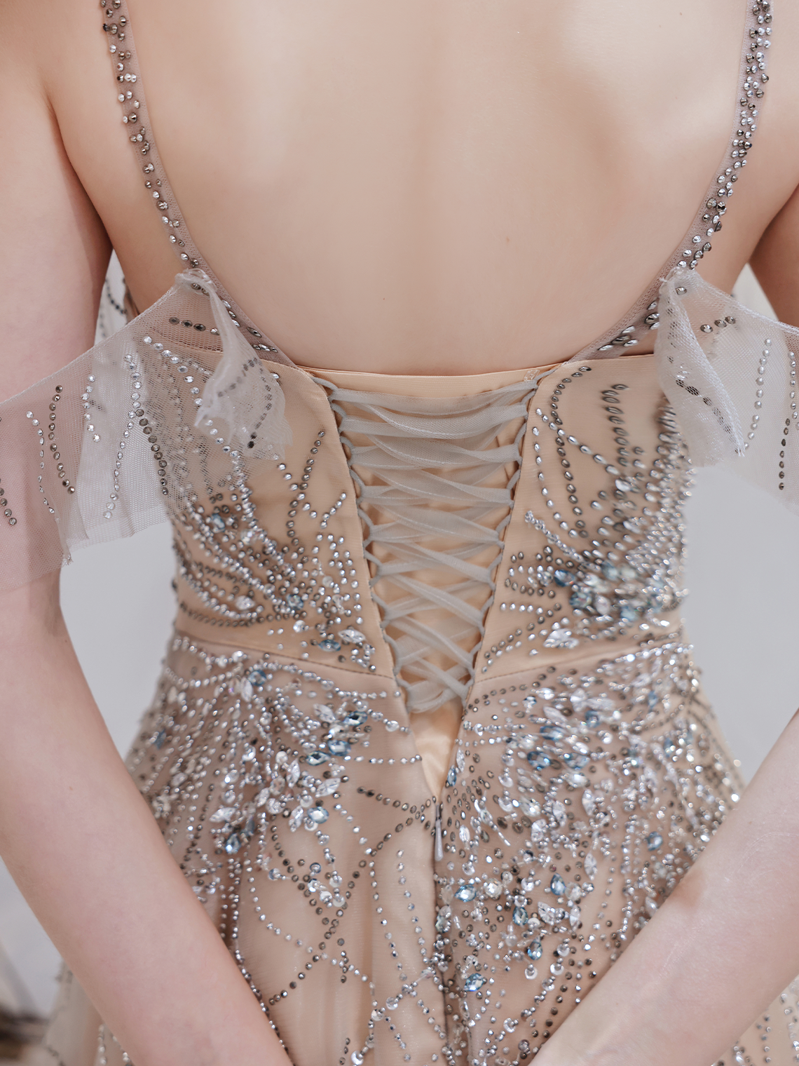 A-Line/Princess Prom Dresses Sparkle Formal Elegant Evening Dress 