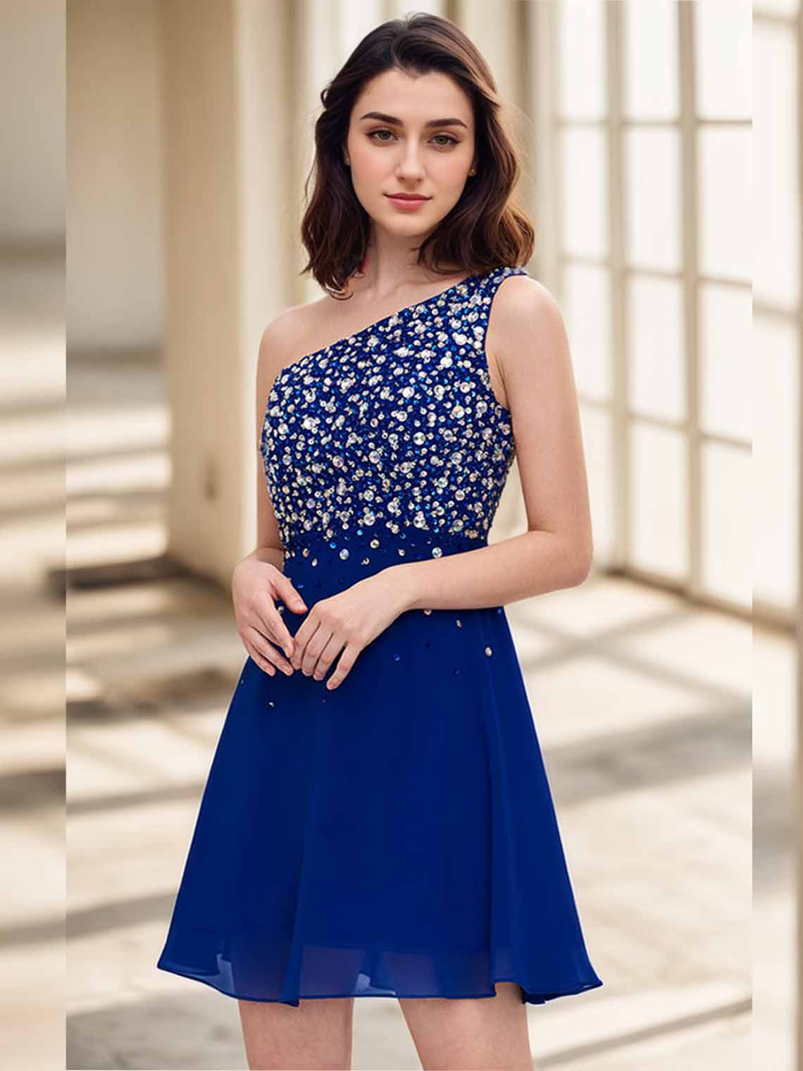 A-line Cocktail Party Dress Sleeveless Short/Mini Homecoming Dress