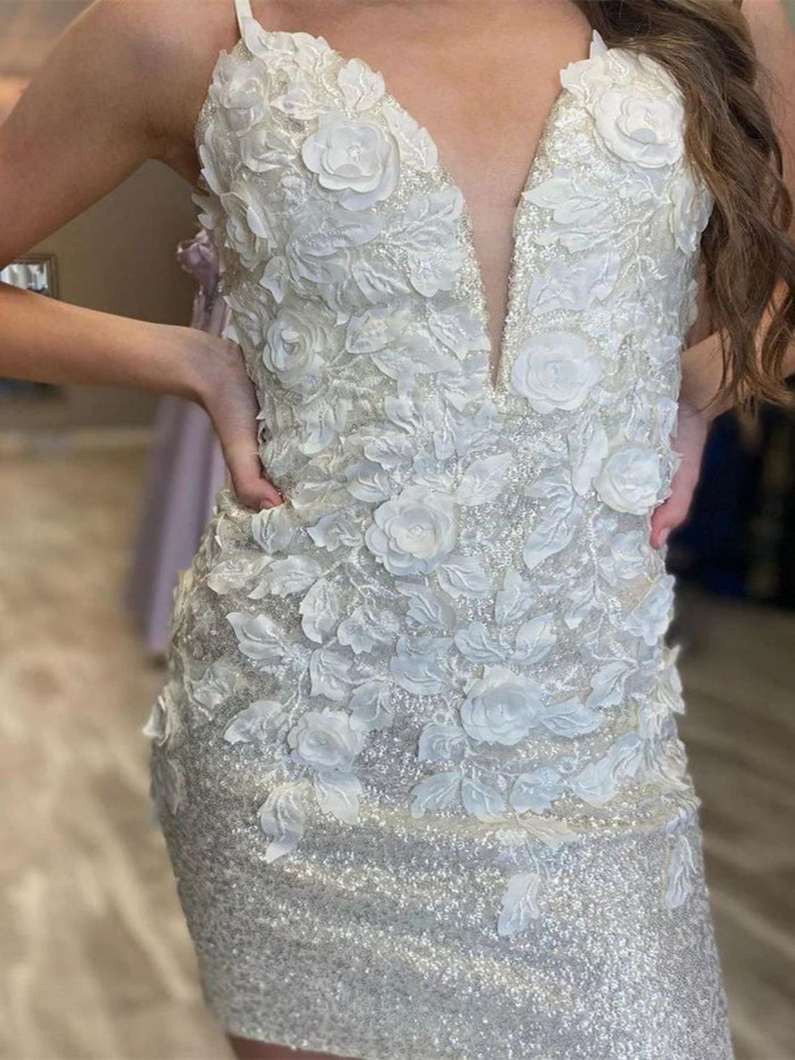 Sheath/Column Bodycon Backless Sequins Party Homecoming Dress