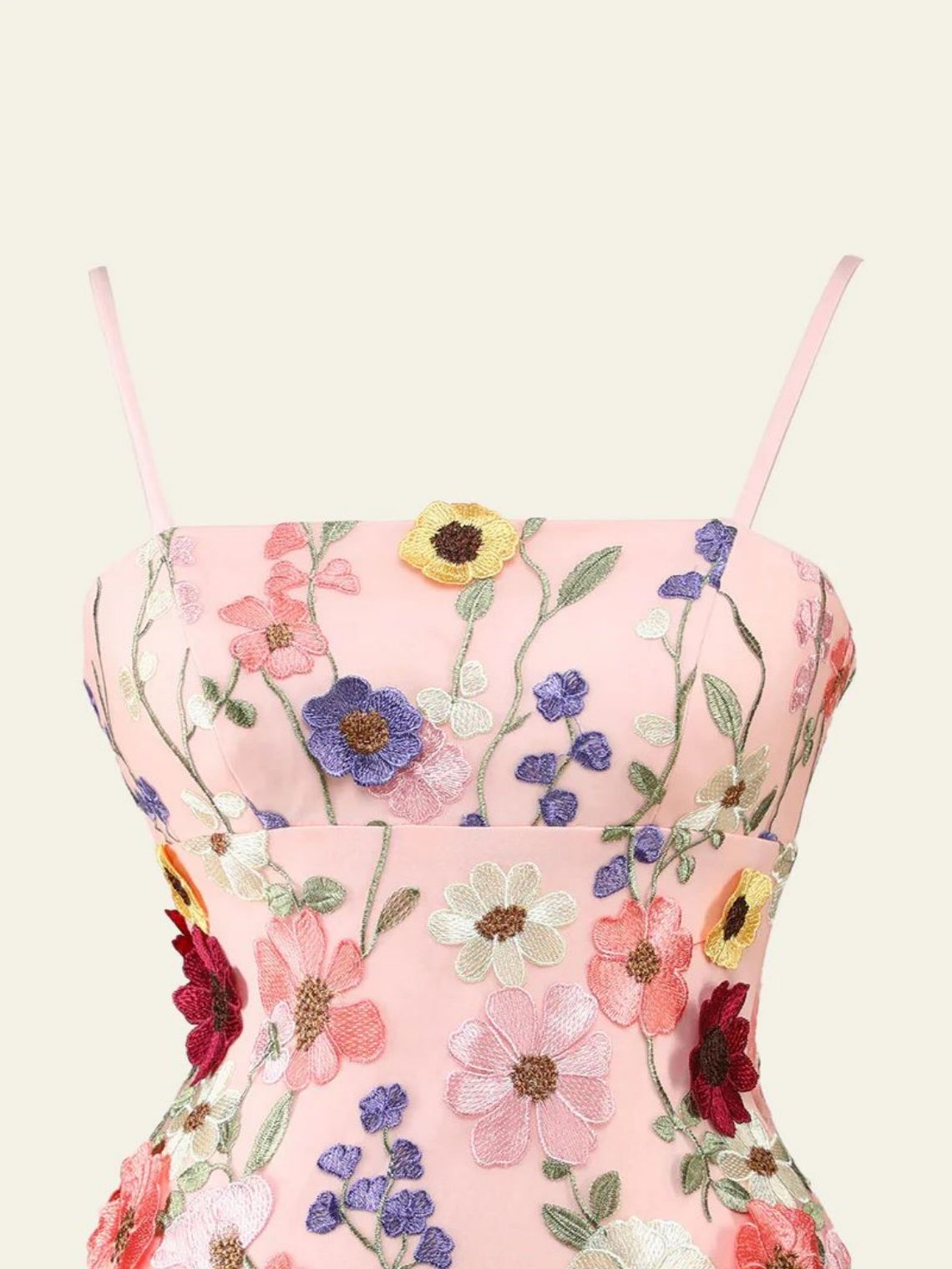 Sheath/Column Spaghetti Straps 3D Flower Homecoming Dress