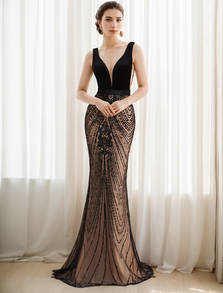 Trumpet/Mermaid Evening Gown Wedding Guest Formal Dress Beading