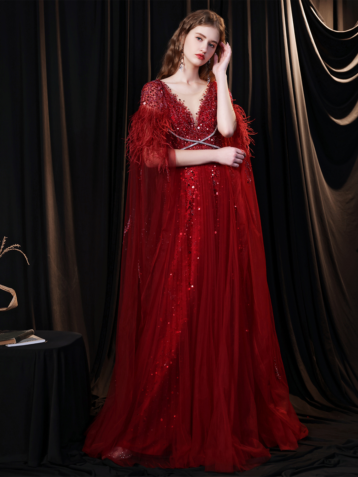 A-Line/Princess Glittering Evening Dress Prom Dress Sweep/Brush Train 