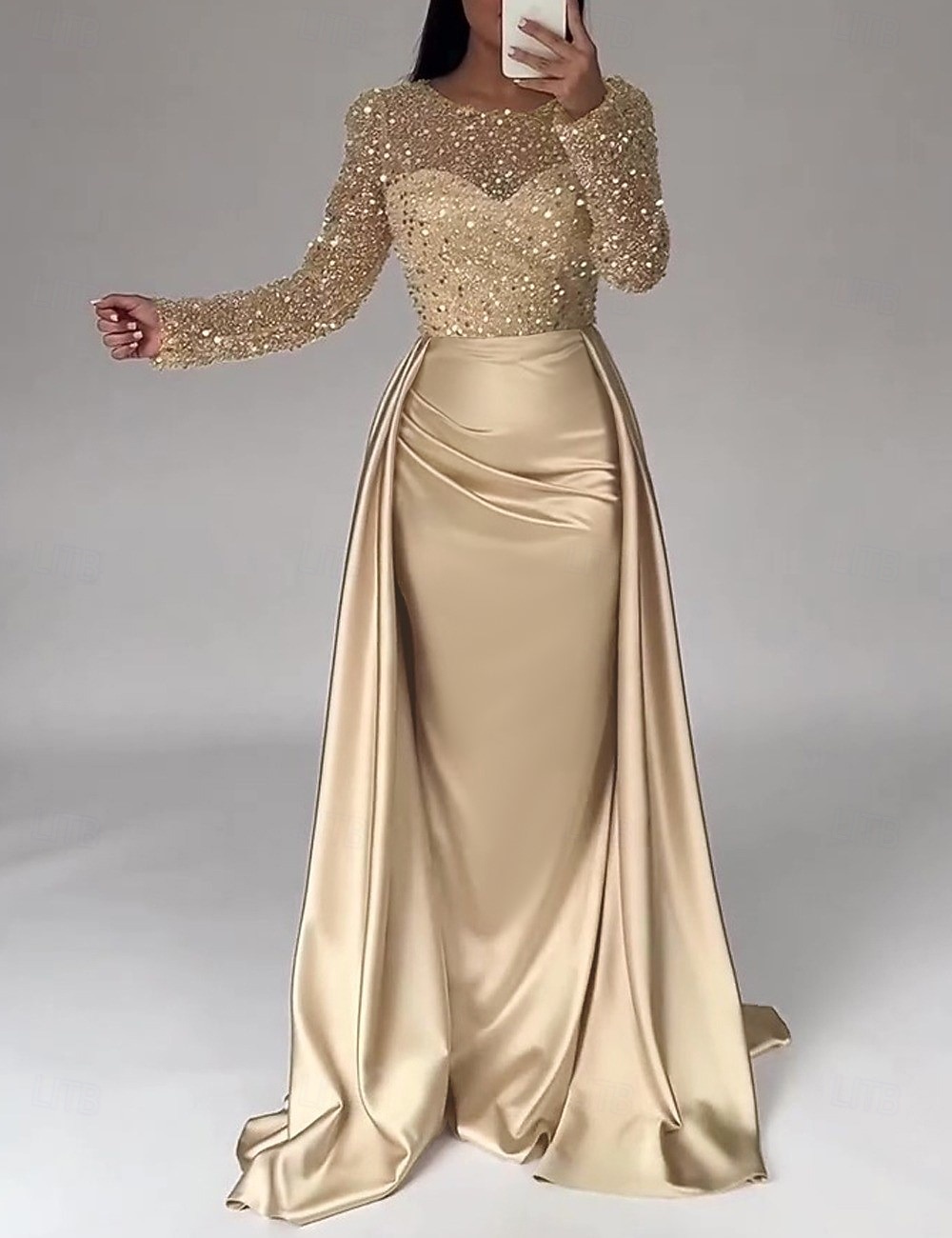 Mermaid Trumpet Floor Length Evening Gown