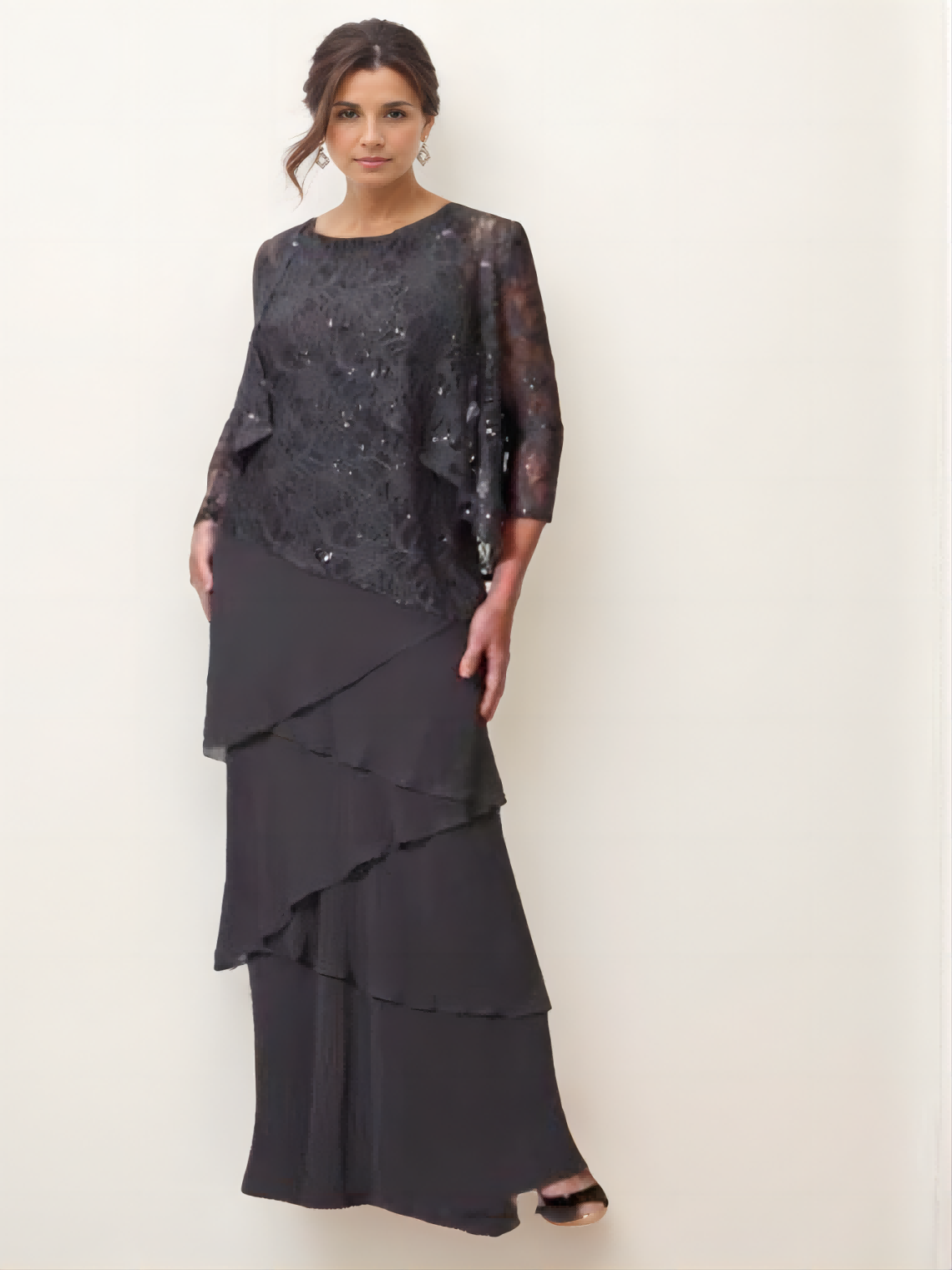 A-Line Mother of the Bride Chiffon Dress