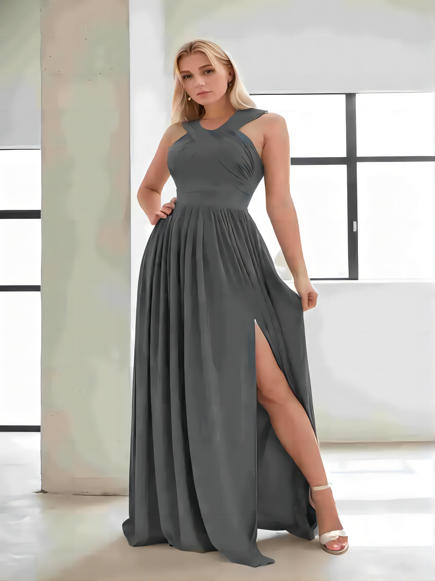 A-Line Prom Dresses Formal Wedding Bridesmaid Dress