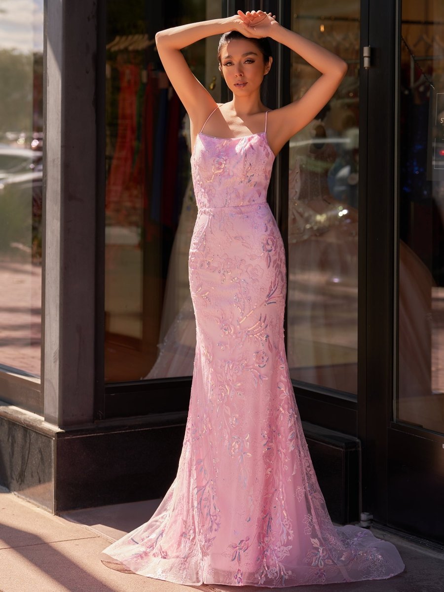 Mermaid Scoop Lace Long Prom Dresses Evening Dresses, product image 6