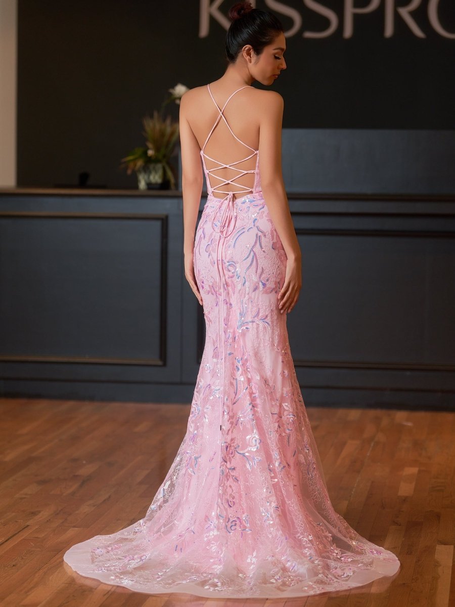 Mermaid Scoop Lace Long Prom Dresses Evening Dresses, product image 17