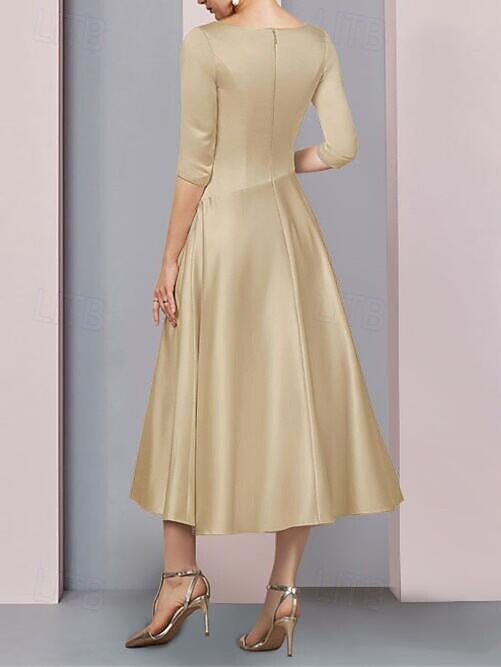 A-Line Tea Length Cocktail Dresses Party Dresses 