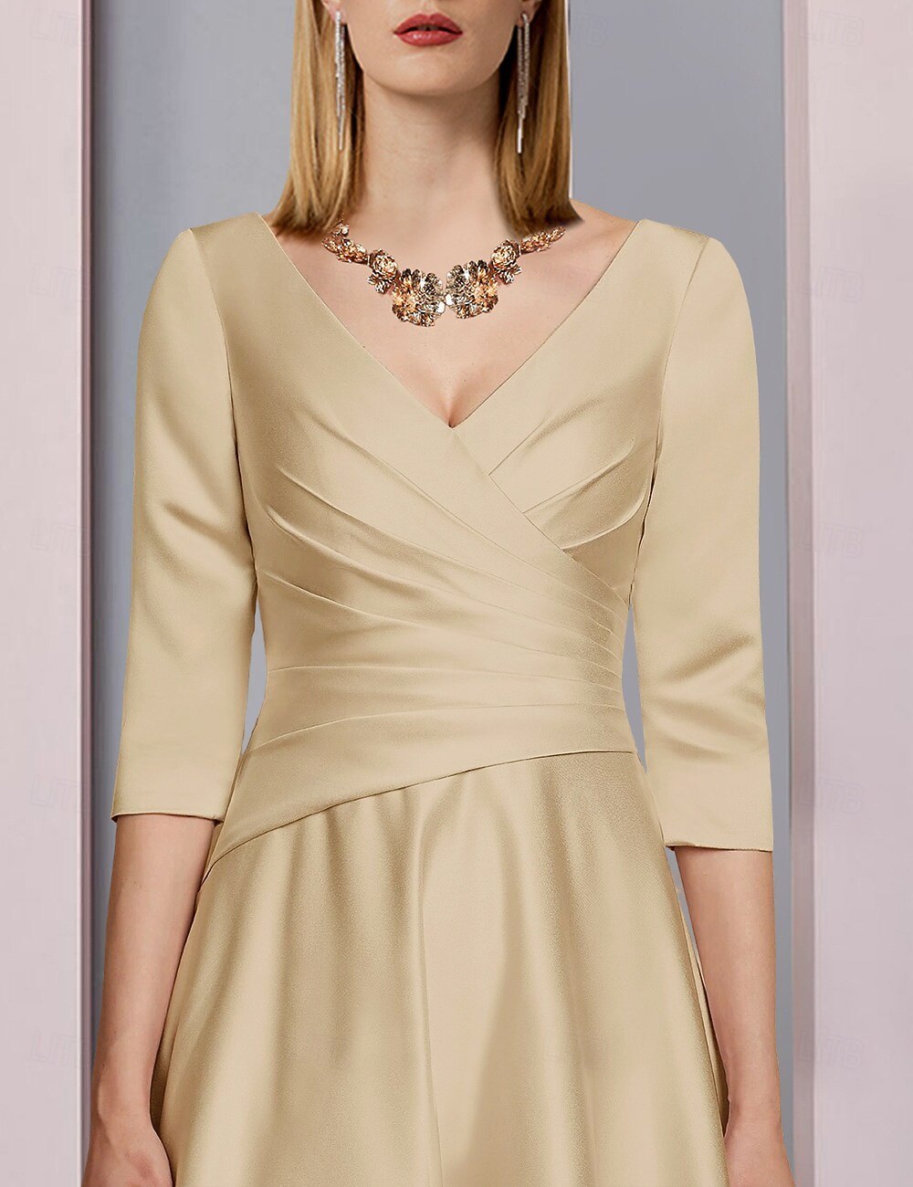  A-Line Tea Length Cocktail Dresses Party Dresses 