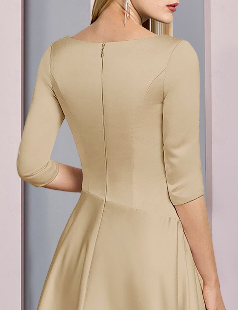  A-Line Tea Length Cocktail Dresses Party Dresses 