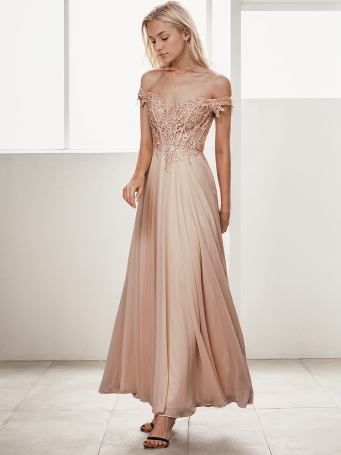 A-Line Prom Gown Wedding Party Formal Evening Dress Floor Length