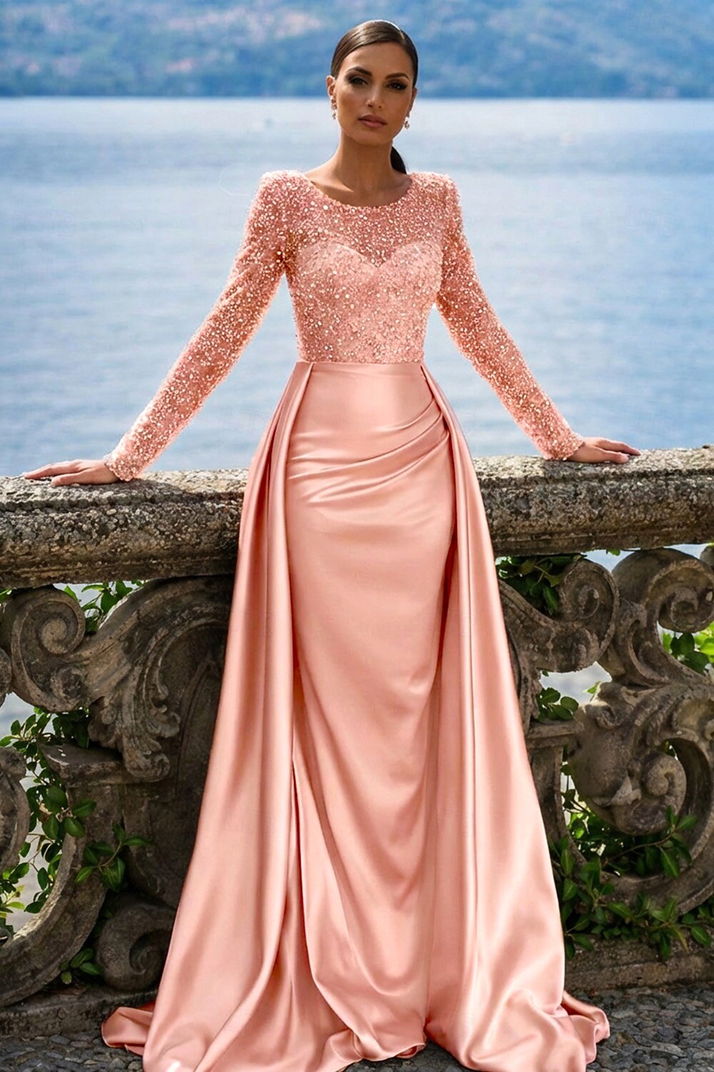 Mermaid Trumpet Floor Length Evening Gown