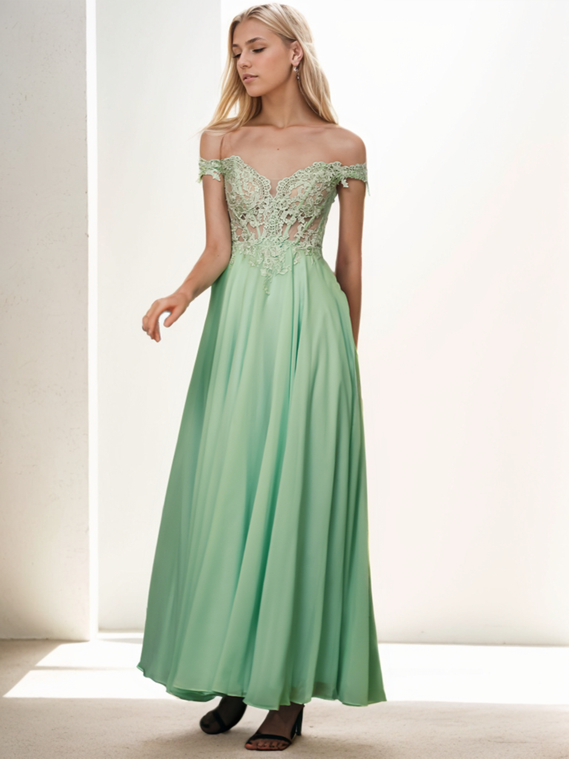 A-Line Prom Gown Wedding Party Formal Evening Dress Floor Length