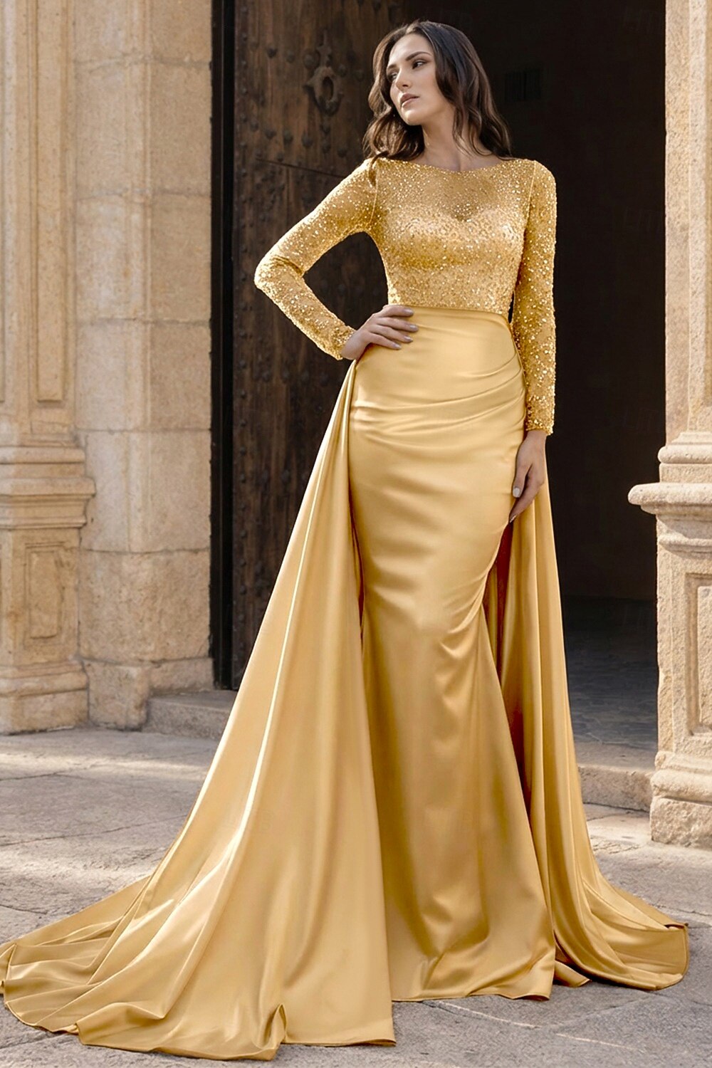 Mermaid Trumpet Floor Length Evening Gown