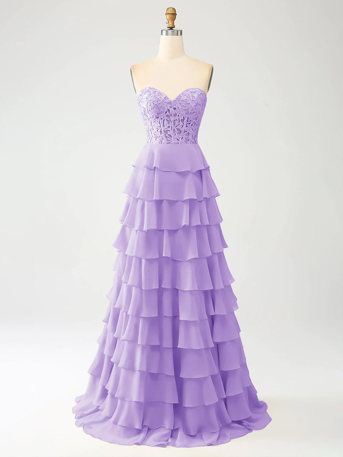 A-line Sweetheart Sexy Lace Up Long Prom Dress Chiffon With Split