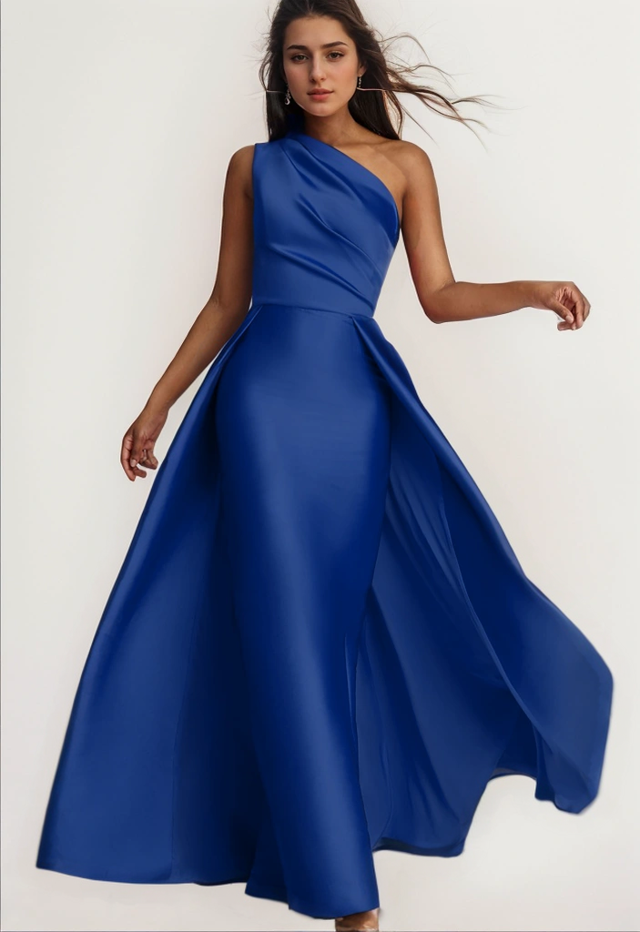 Sheath/Column Evening Dress Floor Length One Shoulder Prom Dress